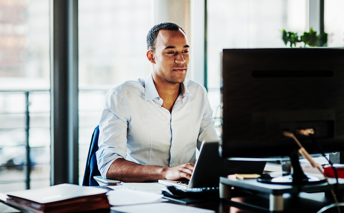 Man with Computer