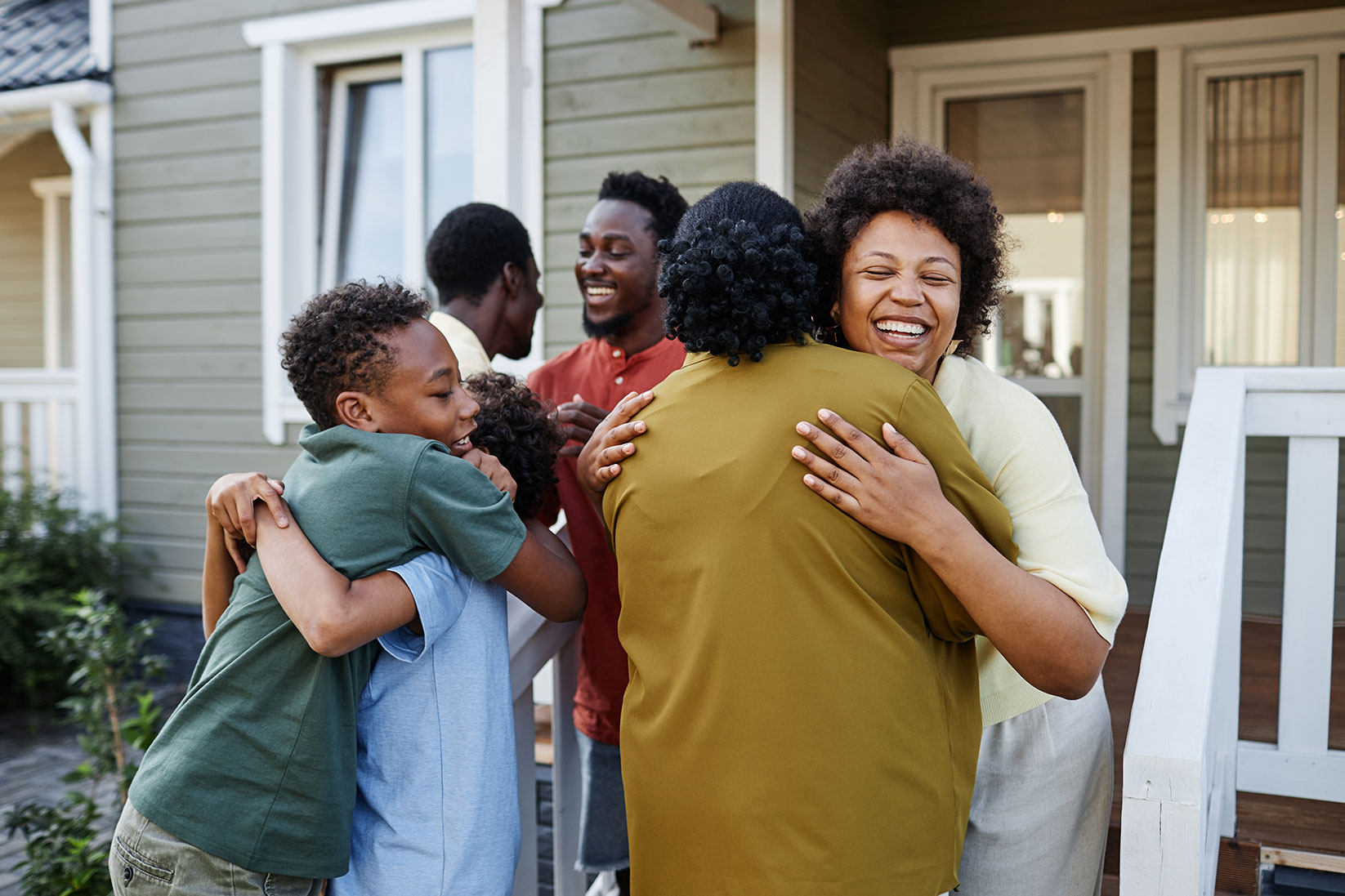 Family depicting peace of mind