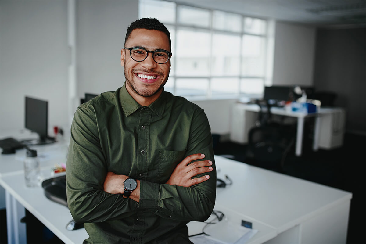 Professional male CPA in office