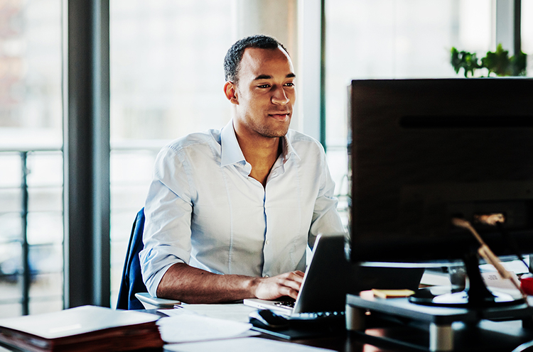 Man with Computer