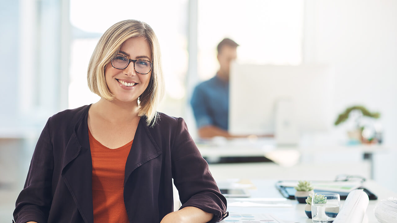 Professional female CPA in office